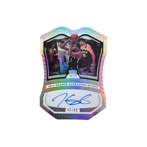 PANINI 2021 22 Crown Royale Crown Цвет KD 49 Stitch Нерегулярная форма Signature Спина Same Карта с автографом Спортивные карты 1 шт