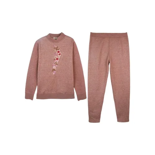 Cotton Gene Thermal Set Women's Light Coffee