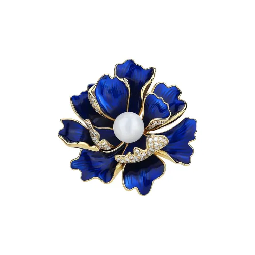 Фиолетовый медный сплав броши женские