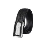 Чёрный с серебряной застёжкой [Ширина: 3,8 см]