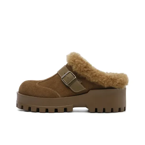 Dickies Резиновая подошва Тихий Abrasion Resistant Slip Resistant Антибактериальный Домашние тапочки Женские Светло-коричневый