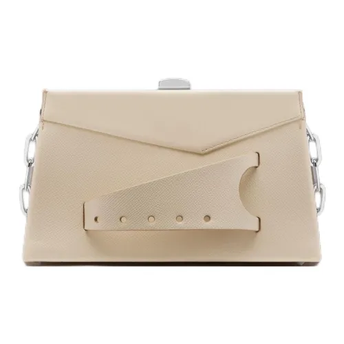 Maison Margiela Snatched GRAIN LEATHER Сумка Клатч Маленькая Женская Бежевая
