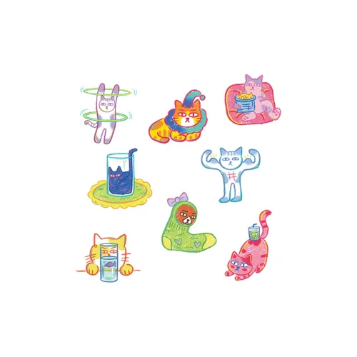 QINGSHANQIHAI Rainbow Kitten В Весна Веселье Безводное Граффити Татуировка Наклейка