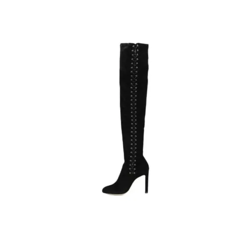 Jimmy Choo Over The Knee Boots 10 см Женские Черные