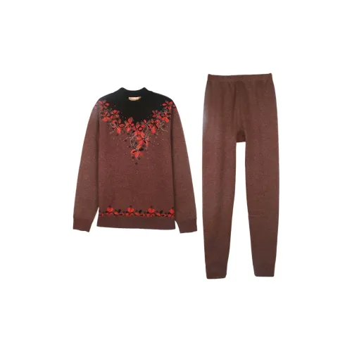 Cotton Gene Термический Комплект Женский Кофейный