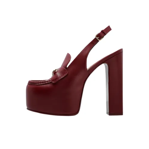 GUCCI Грубый каблук Высокие каблуки 16 см Женские Красный