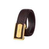 Кофейный с золотой застежкой [Ширина: 3,5 см]