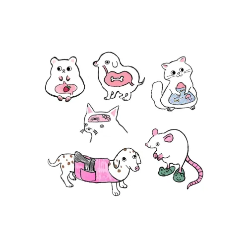 QINGSHANQIHAI Милый дизайн для домашних животных скролл безводное граффити татуировка стикер