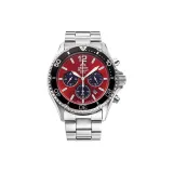 Красный циферблат часов