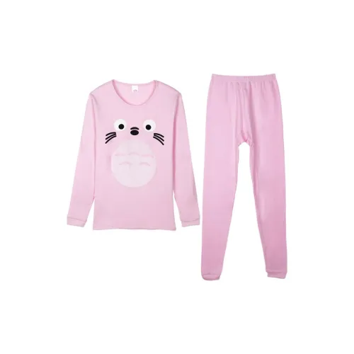 Cotton Gene Thermal Set Women's Light Pink