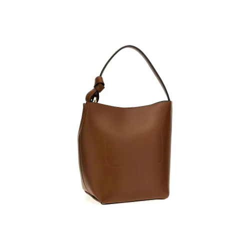 JW Anderson Телячья кожа Ведрообразная сумка Женская Коричневая