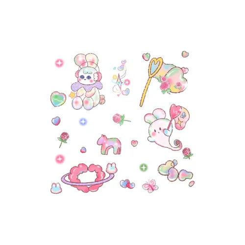 QINGSHANQIHAI Радуга Childhood Dreams Коллекция Waterless Граффити Временные Татуировки