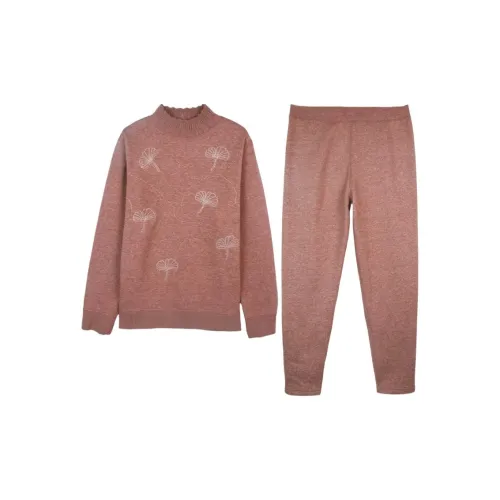 Cotton Gene Thermal Set Women's Light Coffee