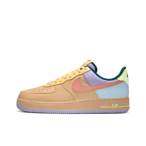 Nike Air Force 1 Износостойкий и Легкий Низкий Топ Скейтборд Кроссовки Унисекс Коричневый