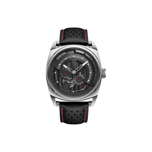 UYICOO Автоматический механический механизм Мужские часы Castle in the Sky Collection 43 мм Черные