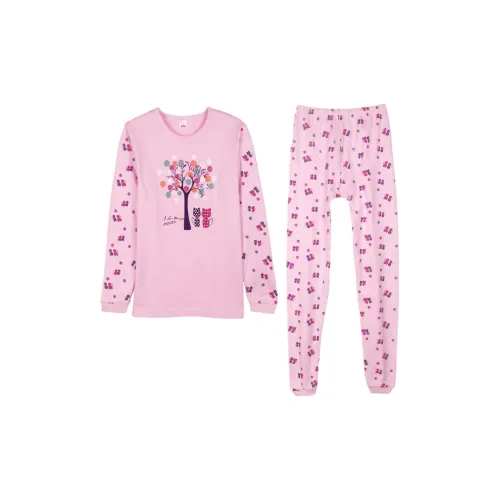 Cotton Gene Thermal Set Women's Light Pink