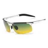 Серебряная оправа + поляризованные универсальные дневные и ночные линзы