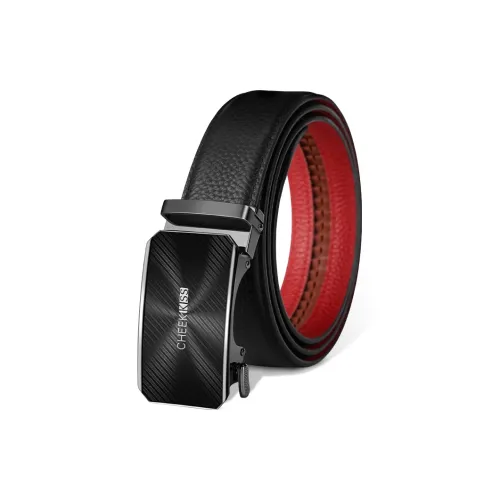 Cheekkiss Ремни из коровьей кожи Мужские Металлические Ширина 3,5 см