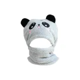 Детский комплект: шляпа и шарф - серый