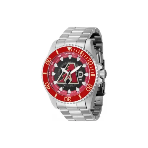 INVICTA Мужские часы Кварцевый механизм Ремешок из нержавеющей стали 47 мм Черный циферблат