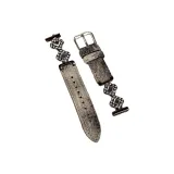 Чёрный, серый с серебряной застёжкой