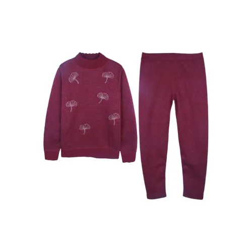 Cotton Gene Thermal Set Women's Ginger Red