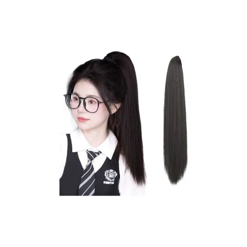 YUNQING Преппи стиль Конский хвост Парики Коричневый Черный Светло-коричневый Темно-коричневый