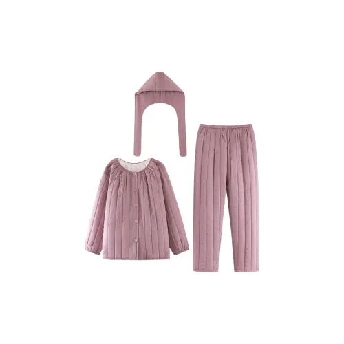 ZumashL Пижамный комплект женский вышивка фиолетовый