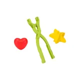 JOY0142E-Снег Нижняя заколка Пятиконечная звезда Сердце