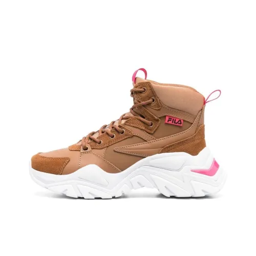 FILA Electrove Износостойкий и Легкий Высокий Топ Повседневная Обувь Женская Коричневый