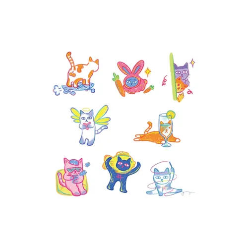 QINGSHANQIHAI LYNX Nuo Naive Waterless Граффити Tattoo Наклейка