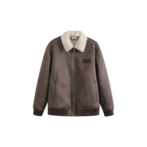 HARDY HARDY Velvet Feel Coat Unisex Coffee