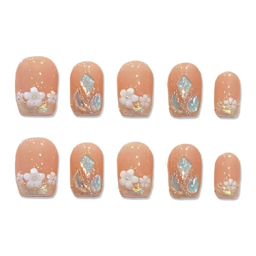 XIAMEIYU Ручной Sparkling Baby's Breath Nail Art 15mm Стразы Украшенный Цветочный Мягкий Фальшивая Погоня Короткий ЛАДЬЯ