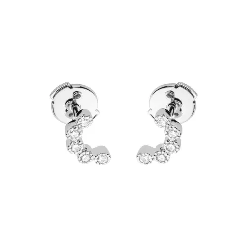 Серьги Redline с бриллиантами женские белые золотые