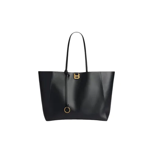 Balenciaga HOURGLASS Smooth Calfskin Tote Bag Shopping Bag Shoulder Bag Large Women's Black