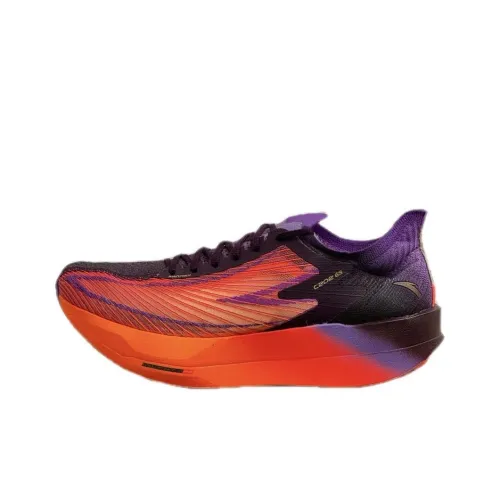 ANTA C202 G9 Амортизаторы Устойчивые к истиранию Низкий топ Повседневные Беговые кроссовки Мужские Оранжевый Фиолетовый