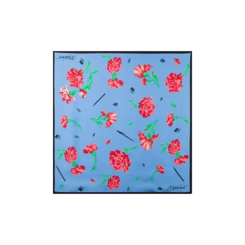 MOSCHINO Шелковые шарфы Женские Синий