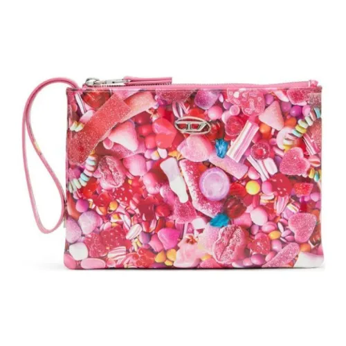 DIESEL Полиуретан Клатч Женский Розовый