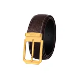 Кофейный с золотой застежкой