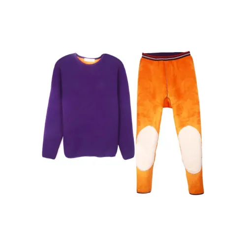 Cotton Gene Thermal Set Женский Фиолетовый Снежно-Синий