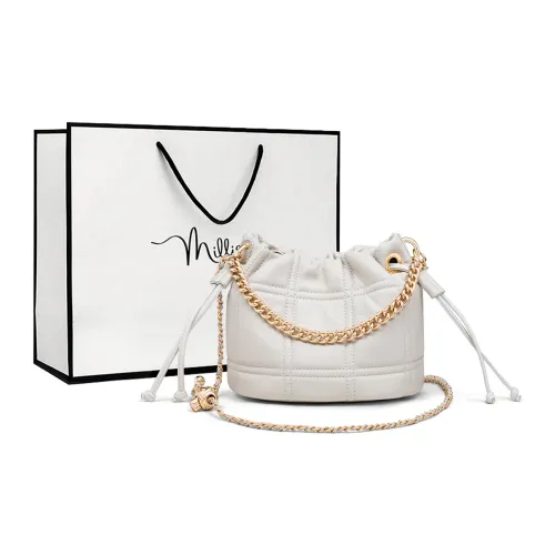 MILLIE'S Корова Кожа с Синтетической Кожей Подмышка Через Плечо Сумка Маленькая Женская Белая Черная