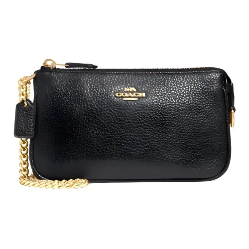 COACH Wristlet Кожа Сумка на плечо Женская Черная