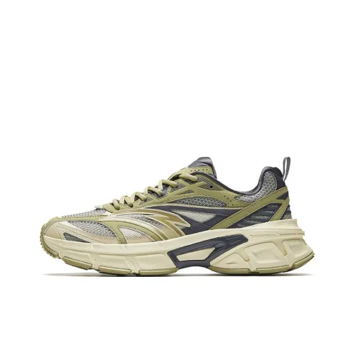 ANTA Pale Heron Противоскользящий Устойчивый к истиранию Низкий Топ Casual Мужской Зеленый Желтый Серый