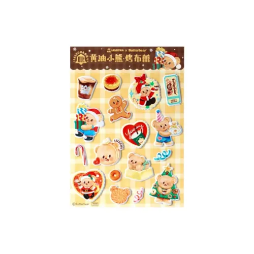 Lelecha x Butter Bear Baked Brulee Наклейка Мерч по IP