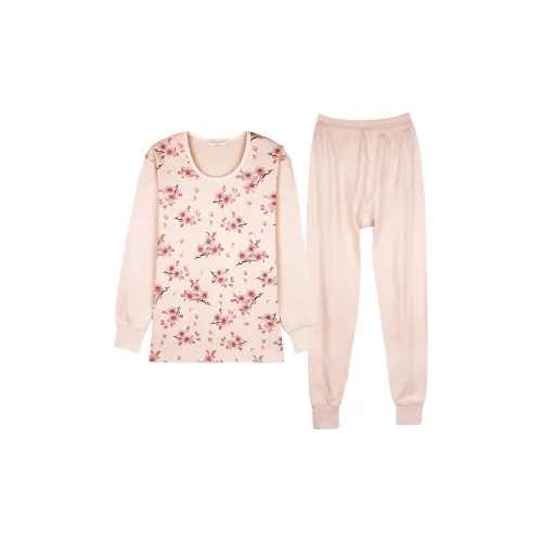 Cotton Gene Термический Комплект Женский Абрикосовый Персиковый Цветок