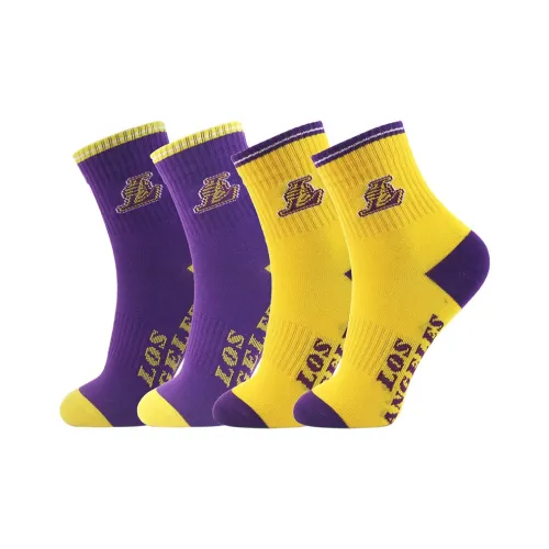 NBA Lakers Warriors Баскетбольные носки Мужские упаковка из 4 пар