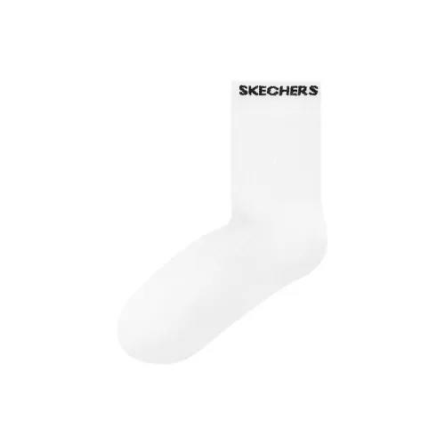 Skechers 1 шт Ярко-белый 0019 Женские MID Носки до икры