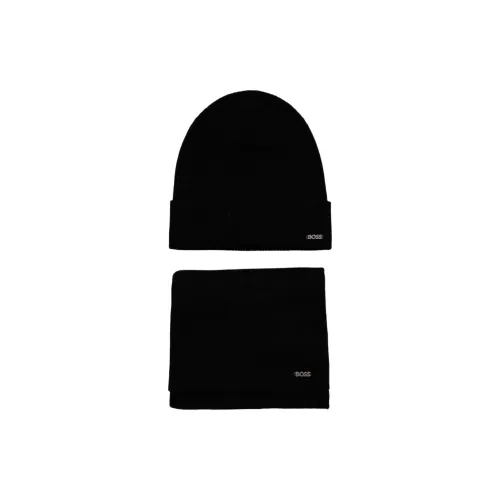 BOSS Новая шерсть полипропиленовые шапки-бини женские черный