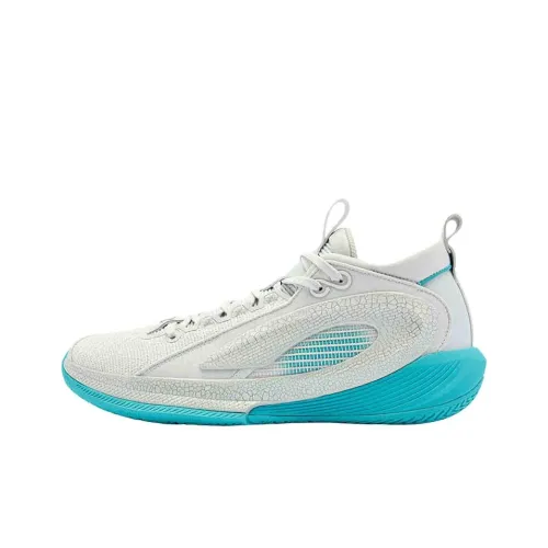 QIAODAN Slip-resistant Abrasion-resistant MID Топ Баскетбольные кроссовки Мужские Белый Синий