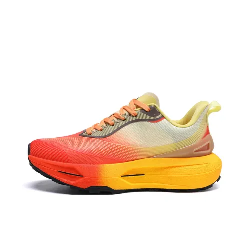 Meiretu Slip-Resistant Abrasion-Resistant Легкий Низкий Топ Повседневные Спринт Беговые Кроссовки Мужские Оранжево-Красные